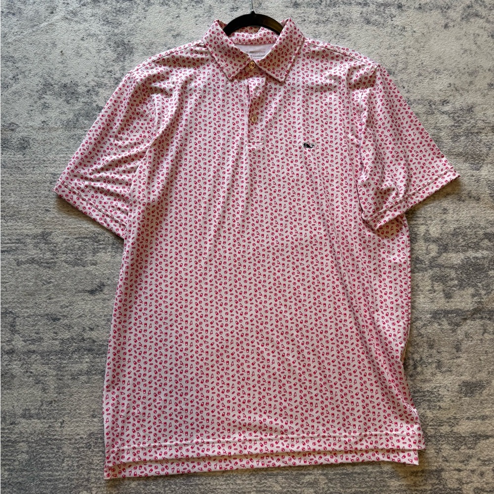 Vineyard Vines Pink Performance Polo